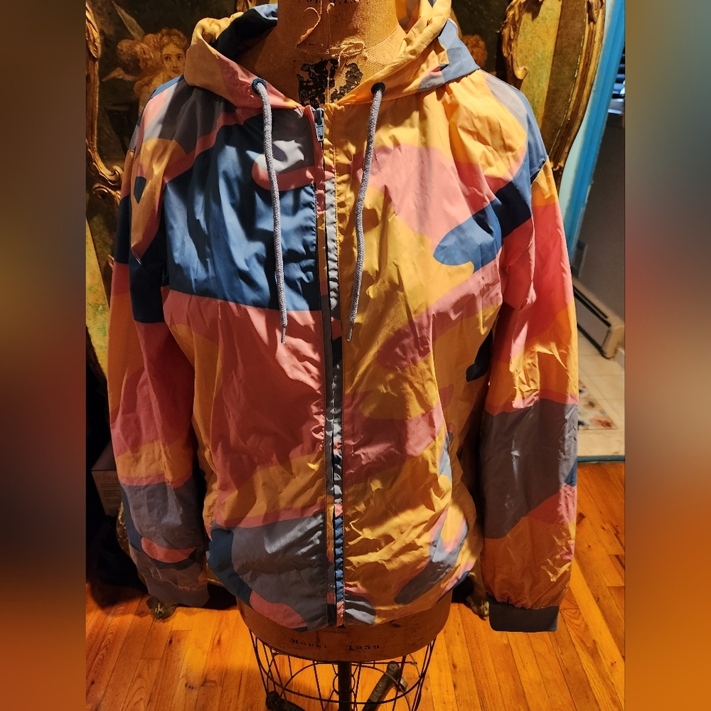 Wesc Multicolor Windbreaker Jacket in Yellow, Blue, Pink